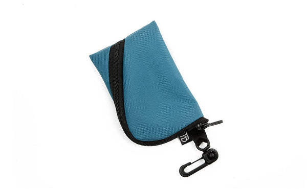 A Super Mini Ghost Whale Pouch in Logic Blue (light blue).